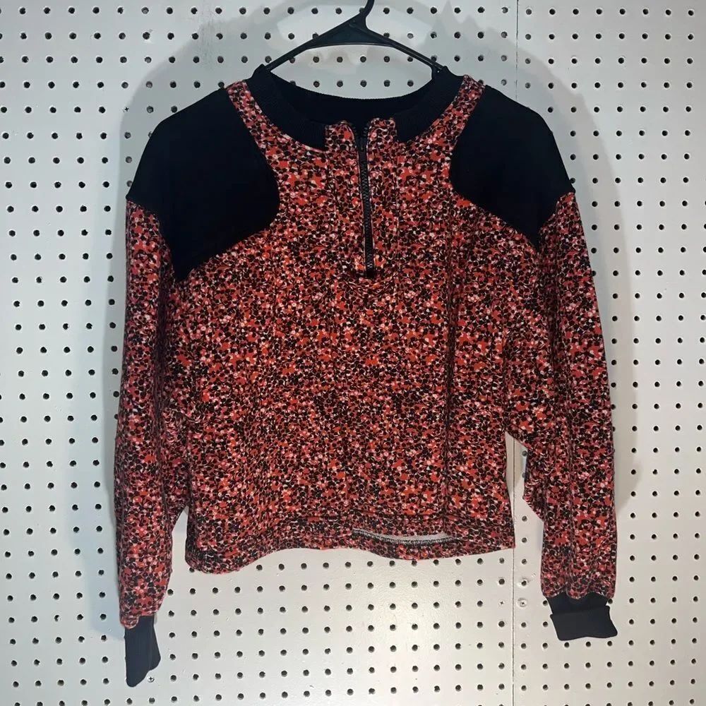 Rebecca Minkoff Sara floral print French cotton terry sweatshirt